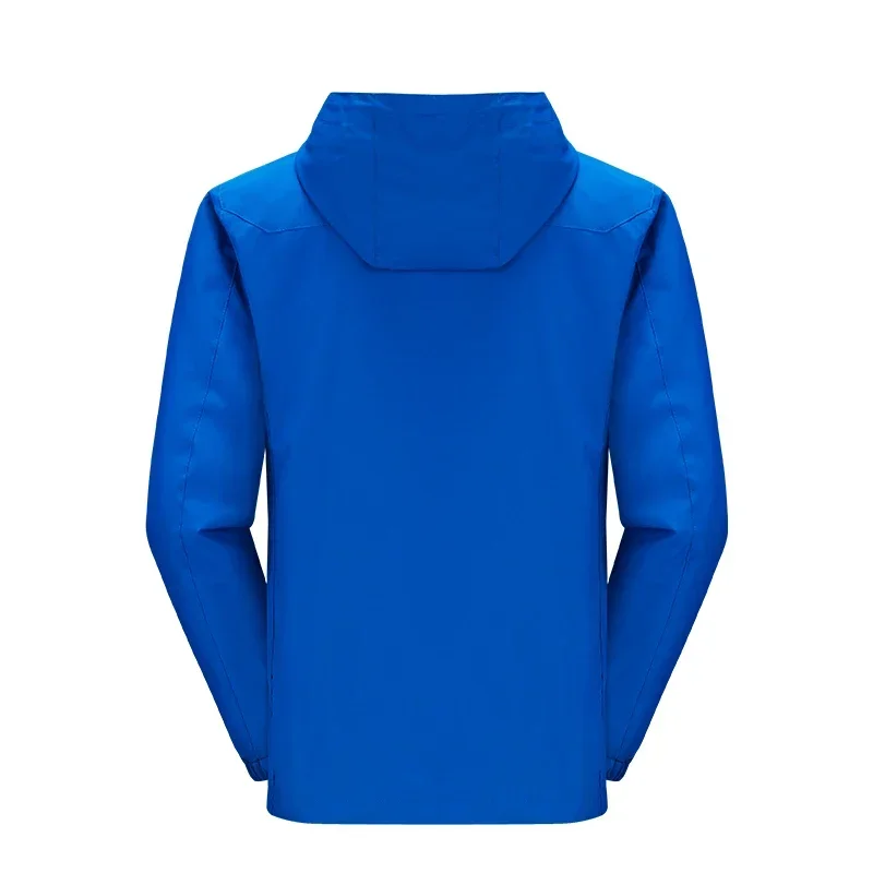 Chaqueta deportiva ligera con capucha para hombre, impermeable, a prueba de viento, con cremallera, a la moda, para exteriores, Otoño e Invierno