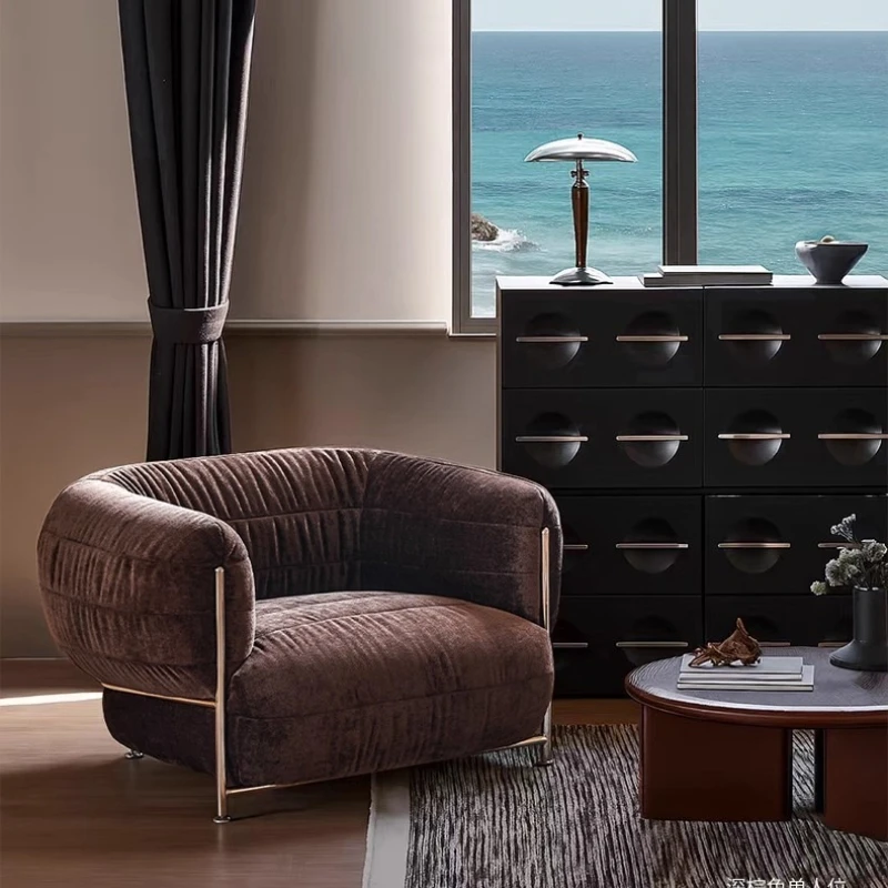 Minimalist straight row high chenille cloud sofa