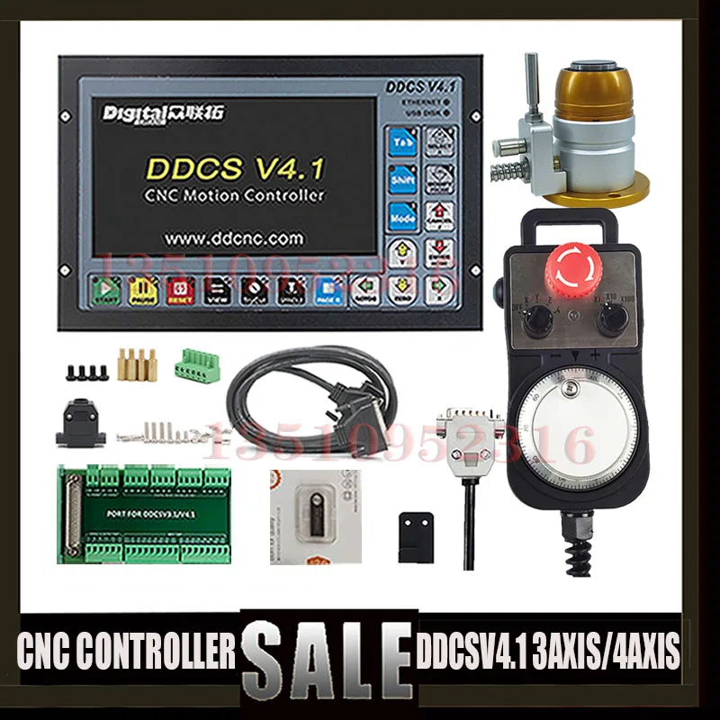 New Product! Ddcsv4.1 Cnc Controller 3axis 4axis Engraving Machine Control System Z-axis Probe 500k Pulse Support Servo Spindle