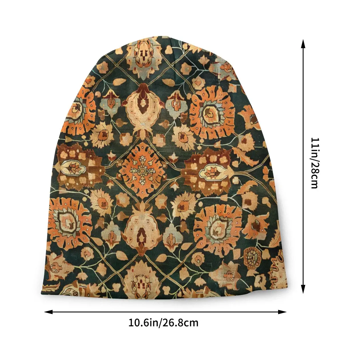 Bohemian Antique Persian Tabriz Thin Skullies Beanies Caps Mysterious Pattern Hat Sport Sports Bonnet Hats for Men Women