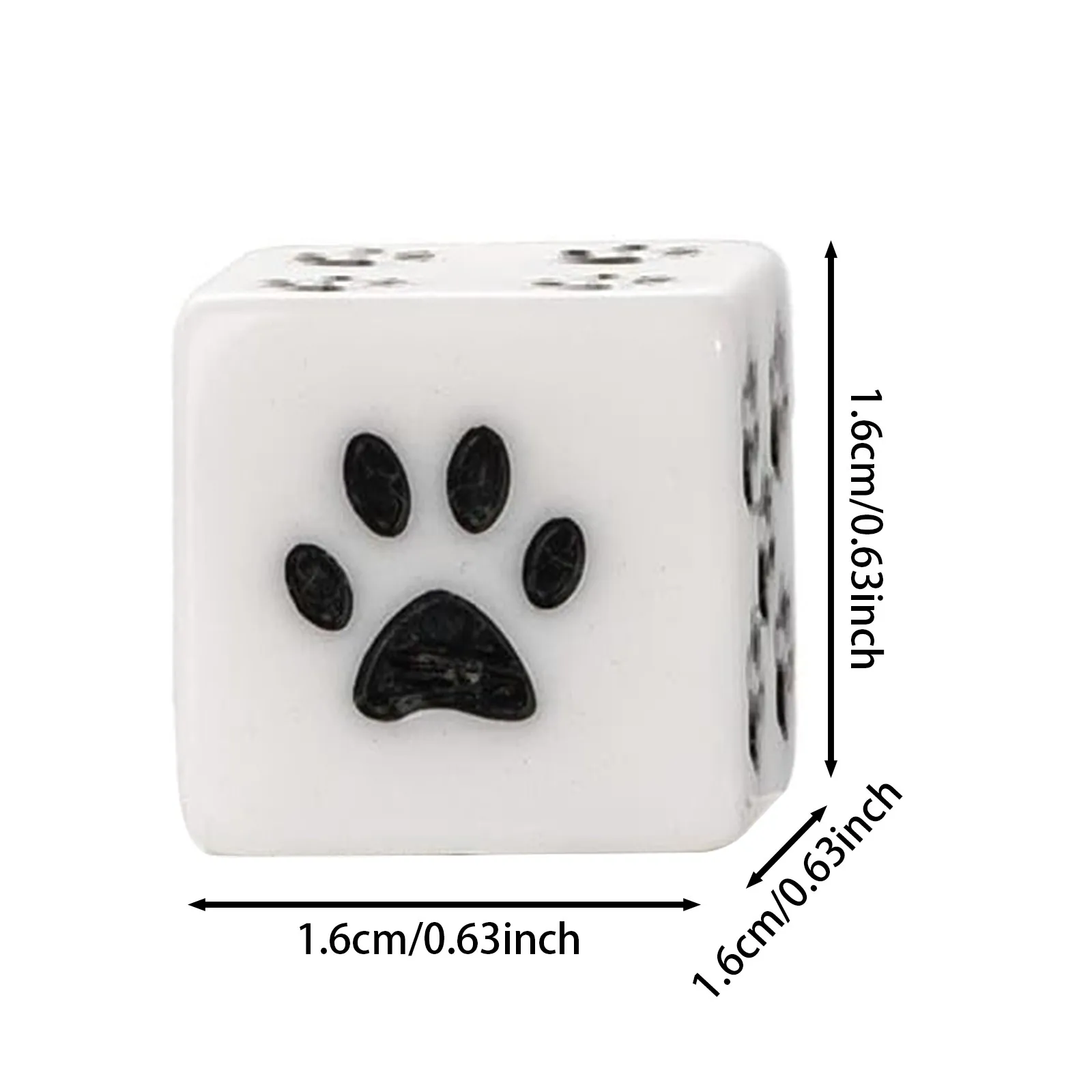 Base Battlefield Rocce D6 Set di dadi Piede di cane 6 pagine Dadi standard 6 dadi Accessori per feste Gioco da tavolo DND 16mm