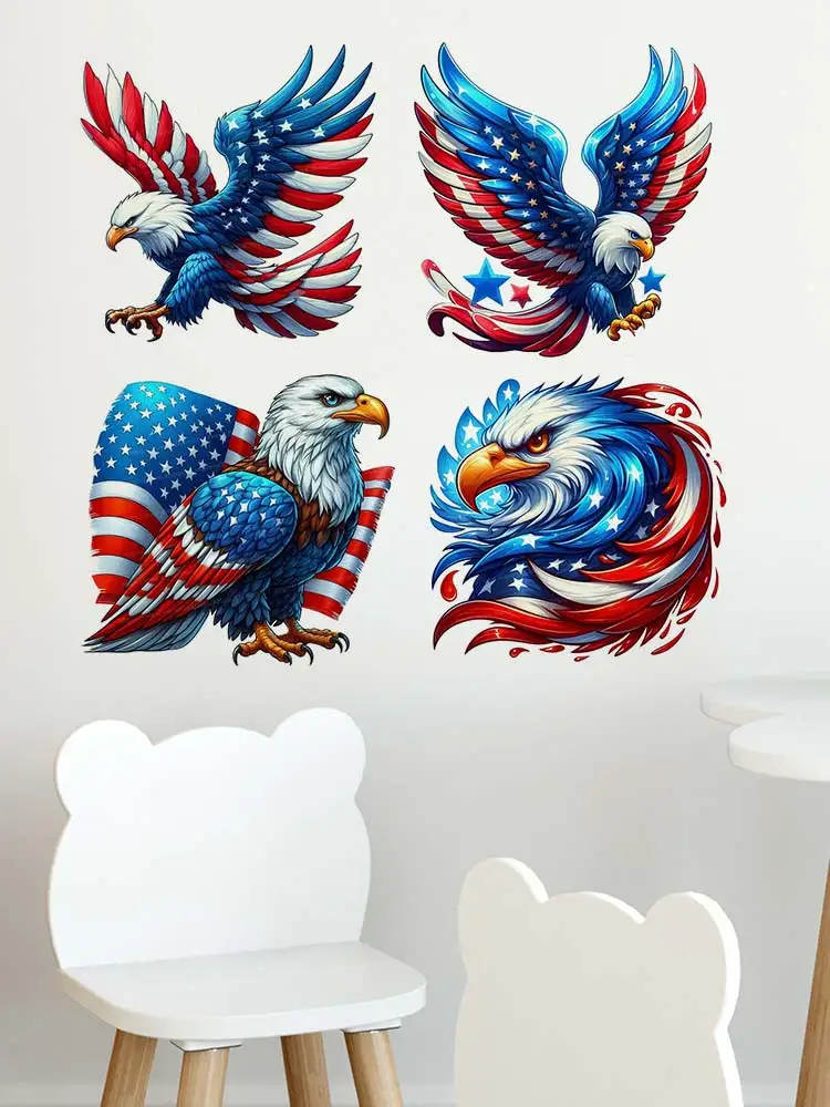 Autocollant mural USA Eagle M965, décoration de chambre, toilettes, salon, armoire, réfrigérateur, maison, ordinateur portable, décalcomanies