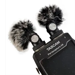 Blue mantis Pop Filter outdoor artificial fur microphone windproof cover suitable for Tascam X6X8 recorder windproof sponge cove