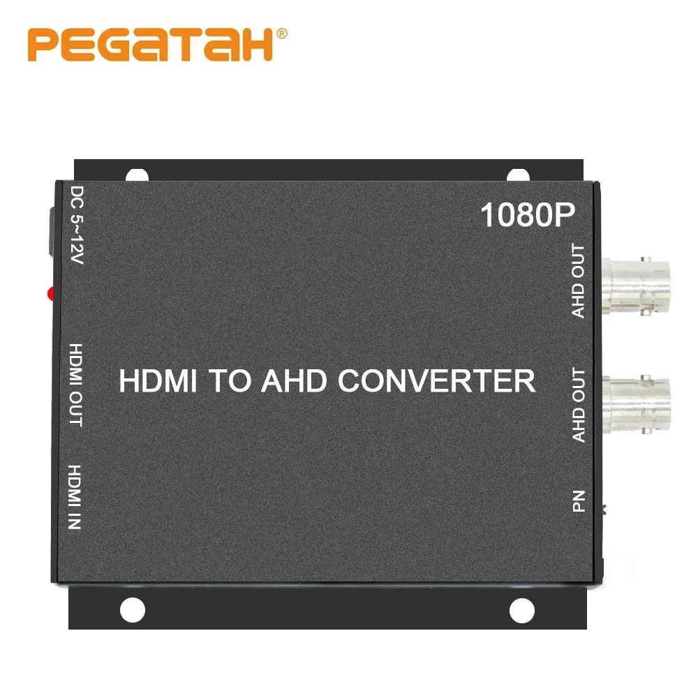 NEW 1080P HDMI to AHD video Converter Mini video Converter Adapter HDMI loop with 2CH AHD output Converter for Monitor HDTV DVRs