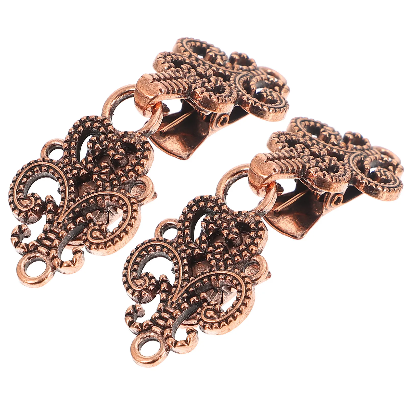 

2Pairs Vintage Retro Cardigan Collar Clips Elegant Cloak Shawl Fasteners for Sweater Dress Coat