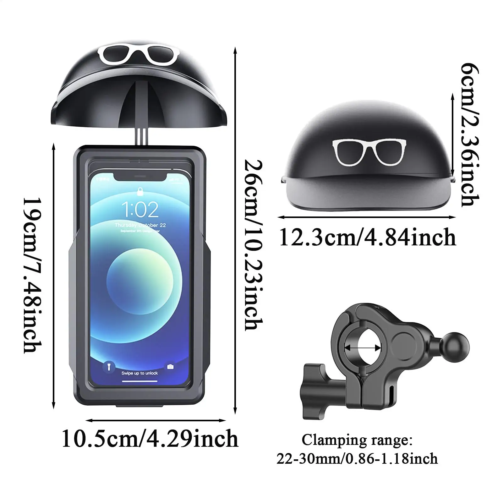 Scooter Phone Holder Riding Sun Hat Support Cell Phone Mount Stand For Women Men Riding Motorcycles Bicycles Scooters Strollers