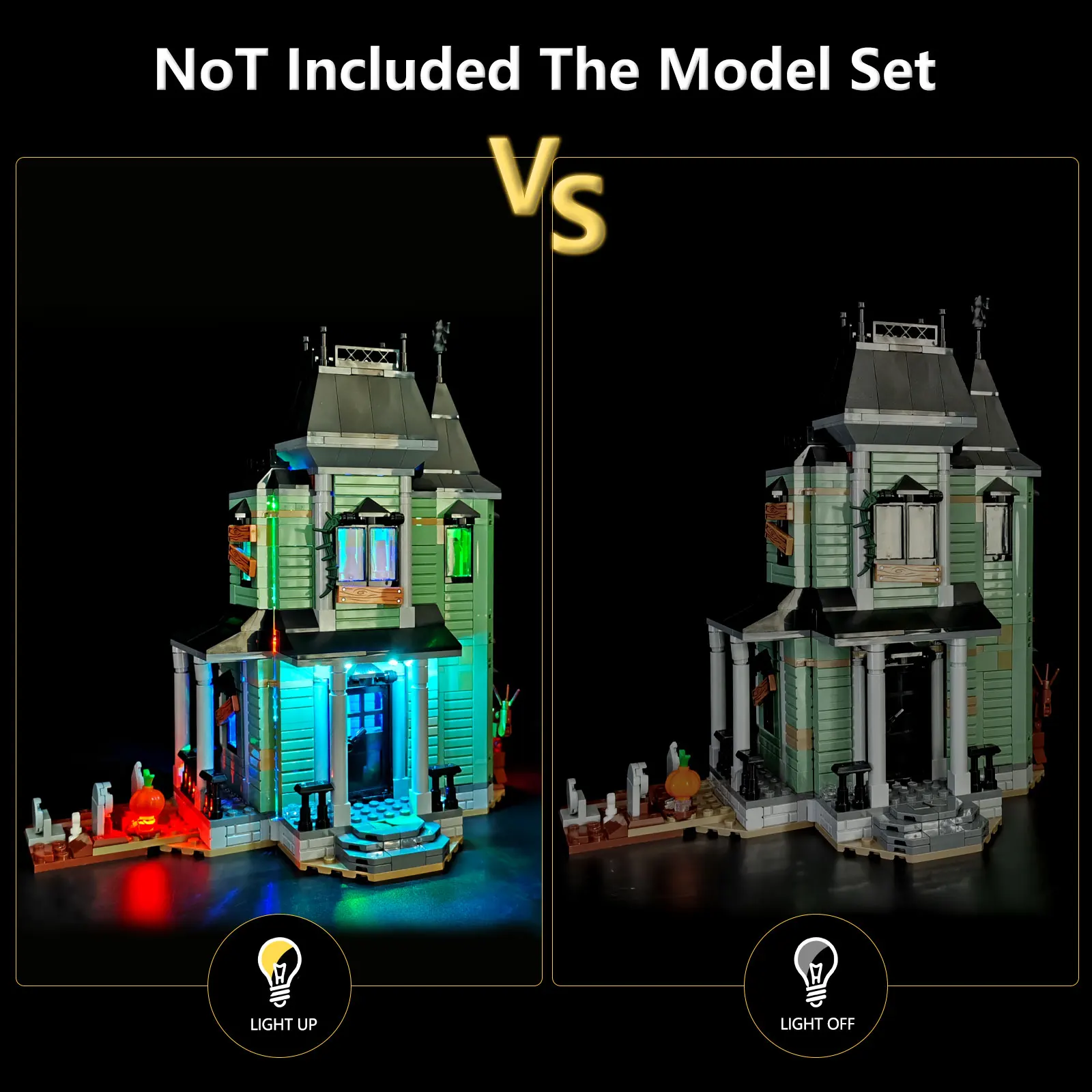 LYBMTWF LED Lighting Kit Compatible with Lego 31167 Haunted Mansion Building (NOT Include The Model Bricks)