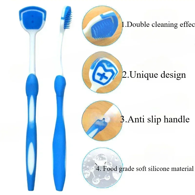 

1/5PCS Tongue Scraper Brush Eliminate Bad Breath Nano Cleaner Silicone Rubber Portable Health Care Fresh Oral Cavity Family Tool