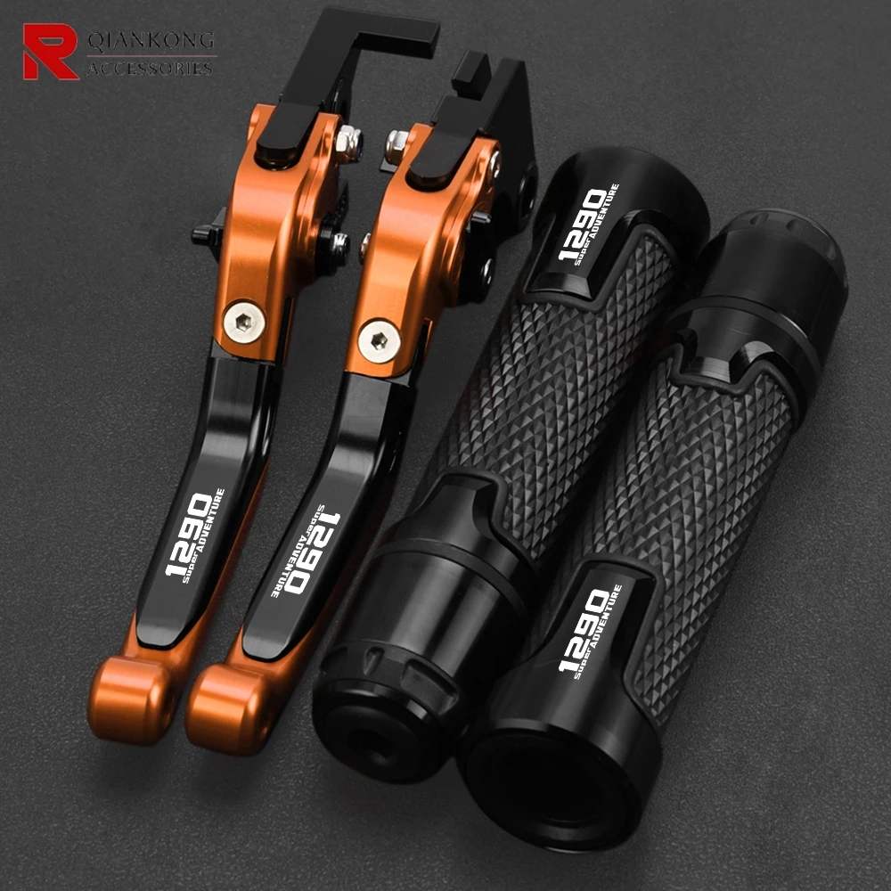 

For 1290 Super Adventure T 2015 2016 2017 2018-2020 Motorcycle Accessories Adjustable Brake Clutch Levers Handlebar grips ends