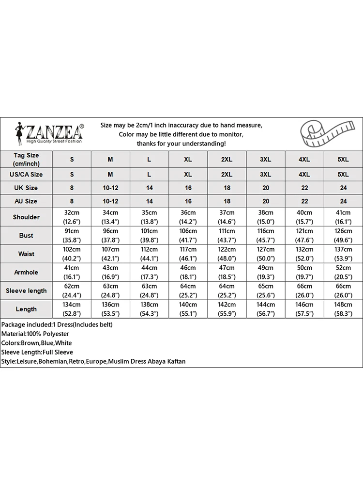 فستان إسلامي أنيق للخريف بأكمام طويلة من ZANZEA عباية نسائية أنيقة للحفلات فساتين رمضان IsIamic رداء ربيعي بحزام فيستدو 2026 #6