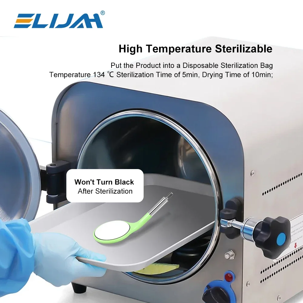 ELIJAH 12Pcs/Set Dental Ultraclear Anti-fog Mouth Mirror Exam Mirrors Metal Handle Replaceable Reflectors Mirrors Autoclavable - Image 5