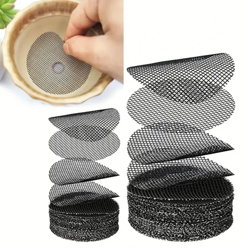 

Pot Hole Mesh Pad Mat Grid Round Drainage Hole Screen for Pot Bottom Prevent Soil Loss Anti Bonsai Flower Plant Gardening Tools