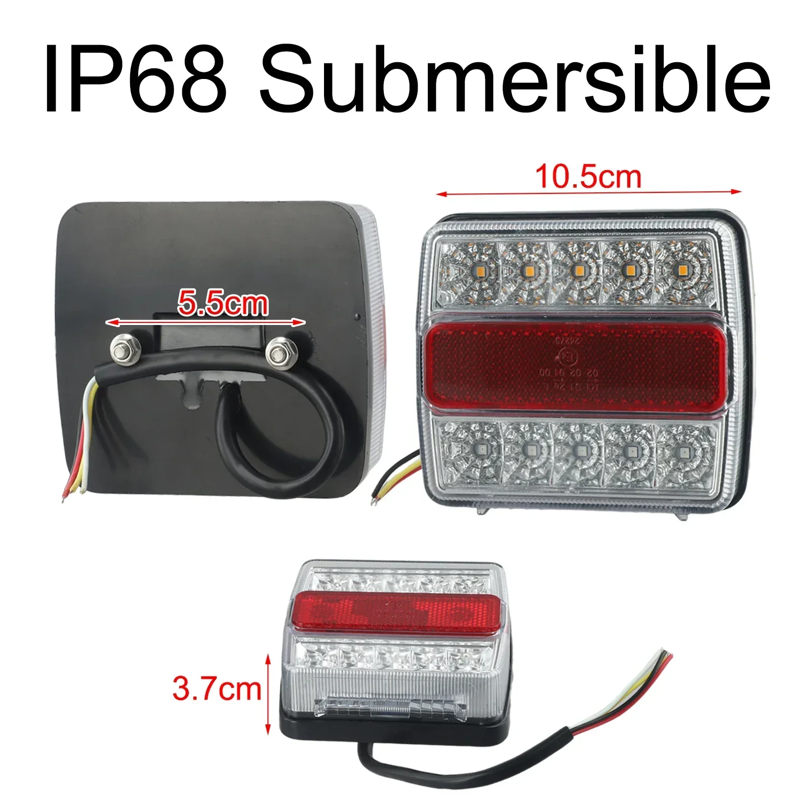 Parts Tail Lights Replacement IP68 12V Rear Left Right Submersible Trailer Kit Boat Truck Waterproof Practical