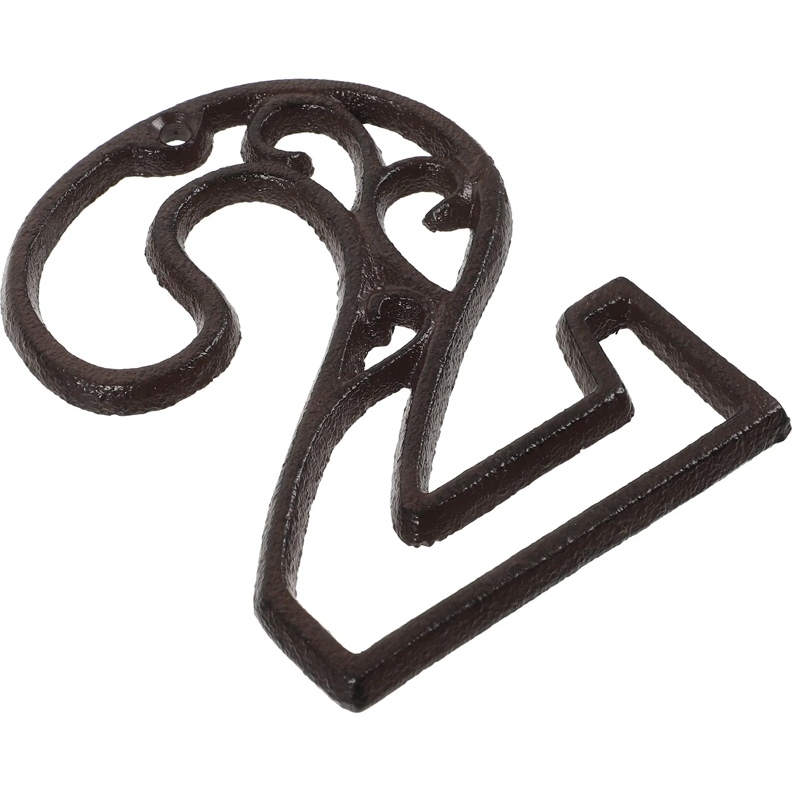 

Number Front Door Iron Wall Decor Hollow Design Outdoor Weather Resistant Rustic Metal Number for Garden Mailbox