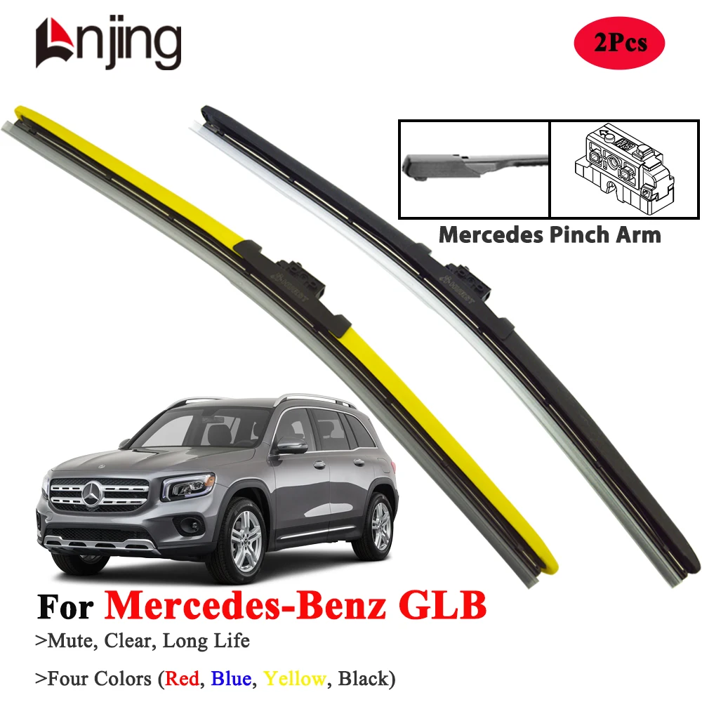 

LNJING Blue Wiper Blades For Mercedes Benz GLB GLB180 GLB200 GLB220 GLB250 2019-Now
