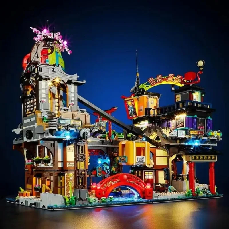 오리지널 박스 포함 71799 세트 Dragons Rising Architecture 모듈형 빌딩 키트 영화 시리즈 생일 크리스마스 선물 블록