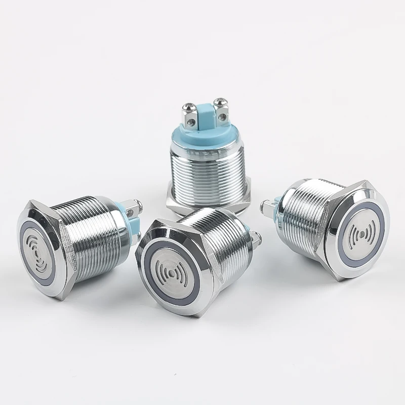 22mm Waterproof Metal Buzzer Loud LED Light Flash  6V 12V 24V High Decibel  Sound And Light Alarm Intermittent Flash