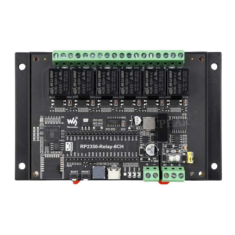 Raspberry Pi Pico 2 RP2350 industrial 6-ch Relay RS485 isolation protection WIFI