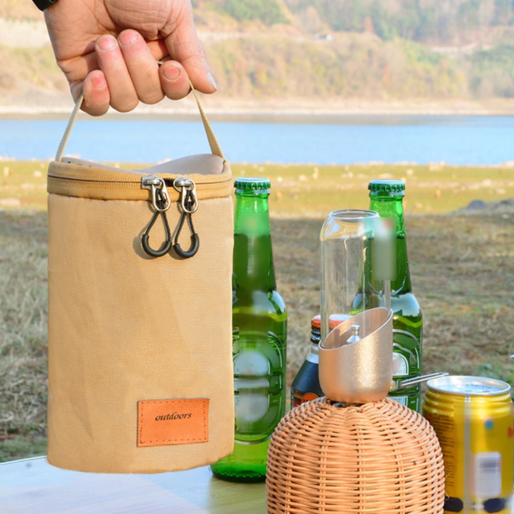

Gas Tank Protective Cover Multi-Function Canister Cover Durable Oxford Cloth Fuel Cylinder Storage Bag For Camping Travel Impact