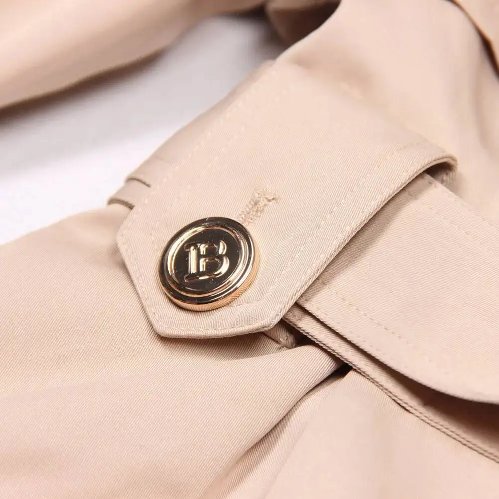 LEOSOXS Khaki High Quality Women's Windbreakers Spliced Single-breasted Long Loose With Belt Lapel Trench Coat 2025 Autumn Coats