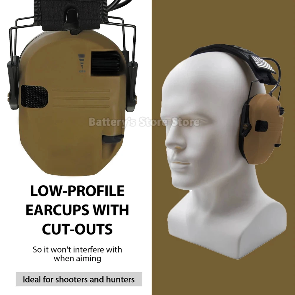 Outdoor Tactical Electronic Shooting Earmuff Gun Range Anti-noise Headset Impact Sound Amplification Hearing protector