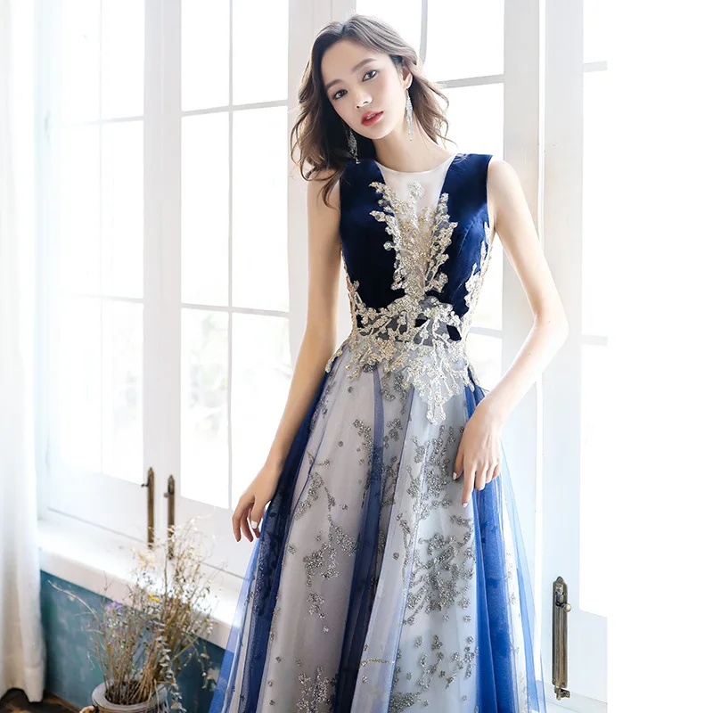 

Banquet evening dress skirt 2024 new temperament celebrity dignified atmosphere elegant long host annual meeting dress