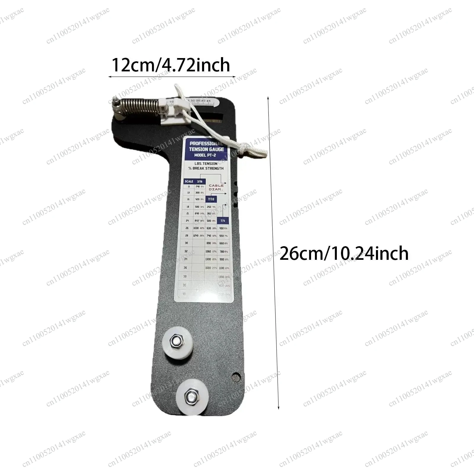 Durable Aluminum Alloy Rope Tension Meter Portable Outdoor Sailing Rope Force Checking Tool