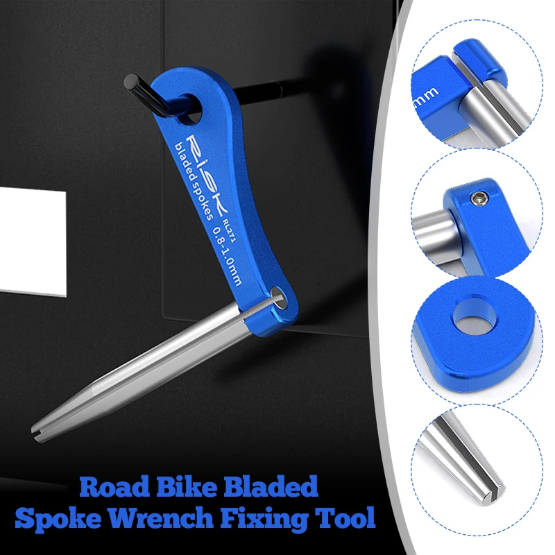 Comincia Road Bike Bladed Spoke Wrench Fixing Tool Holder Seers Bicycle Flat Spokes Rim Ajustment Tool for 0.8Mm To 1.3Mm Spoke