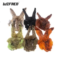Wifreo máscara de liebre de piel de conejo, Material de atado de moscas para oreja de liebre, ninfa, Mayfly, ninfas, Caddis, Pupa, señuelo de trucha, Material de doblaje de moscas