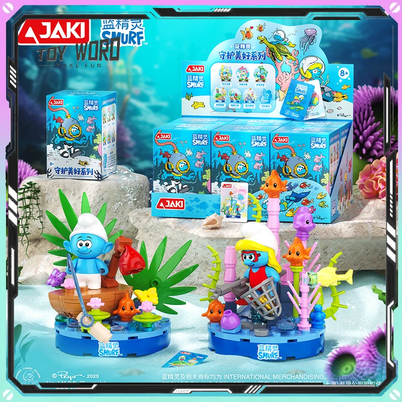 

JAKI Building Blocks New Blue Elf Protecting Beauty Series Building Assembly Toy Ornament Puzzle Children's Building Gift
