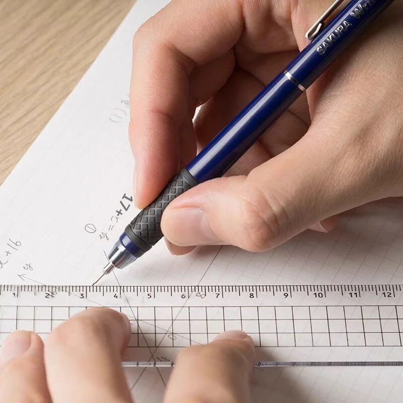 Japan SAKURA Automatic Pencil 0.5 Writtoll Double-Knock Soft Grip Balanced Weight for Long Study/Work/Sessions Stationery Award