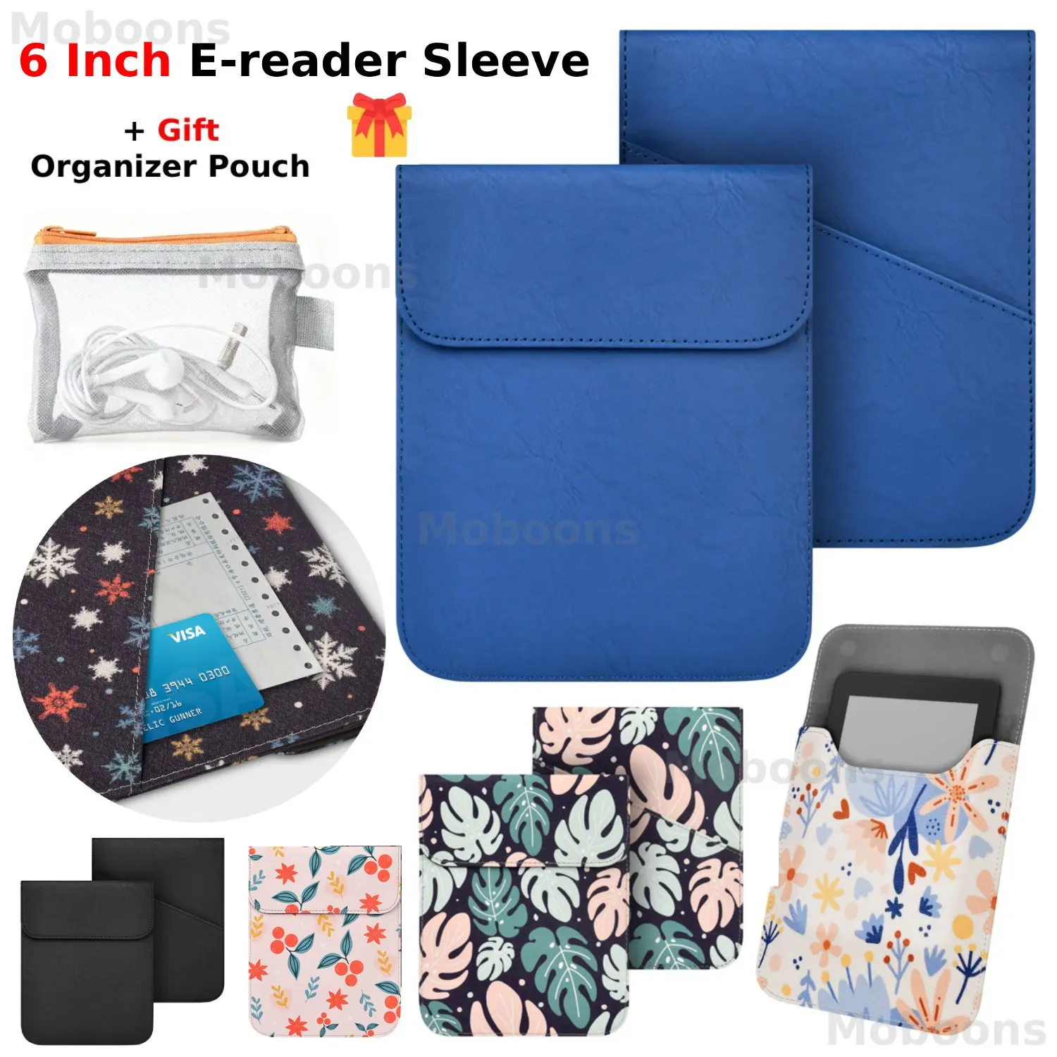 

Универсальный 6-дюймовый чехол для электронной книги Kindle/Kobo/кармантобумажной книги, защитный чехол для нескольких устройств, магнитная застежка, 6-дюймовый чехол для электронной книги