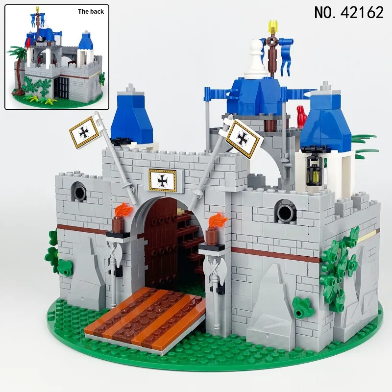 

MOC Medieval Military Series War Scene Set Model Castle City Gates City Walls Flags Building Blocks Toy Ideal As A Festival Gift