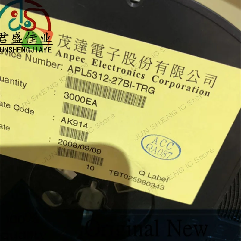 

JUN SHENG IC Store/100 pieces /lot 100% new original IC APL5312-27BI-TRG Linear voltage regulator (LDO) power chip