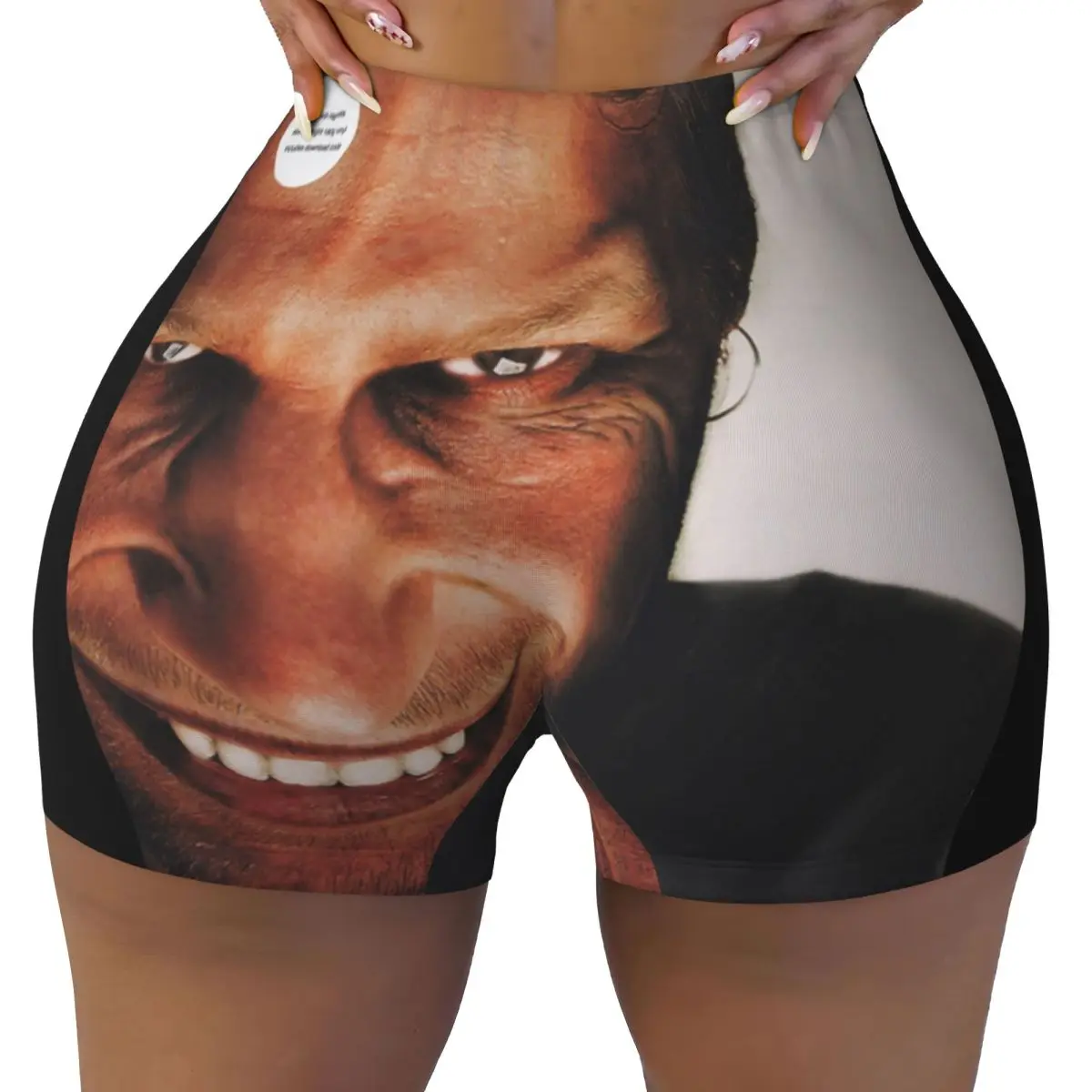 Custom Aphex Twin Music Artist Producer Biker Running Gym Shorts Women's Athletic Workout Yoga Shorts