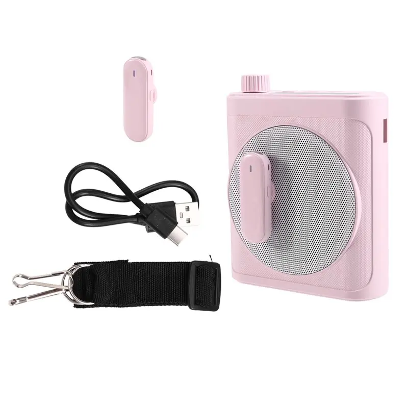 AS95-مكبر صوت لاسلكي صغير مع ميكروفون Lavalier BT مضخم صوت محمول للمعلمين وأدلة جولة المدربين