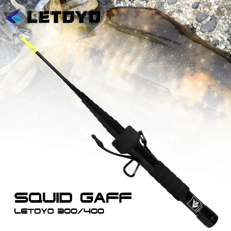 

LETOYO 3M/4M Squid Gaff Stainless Steel Six Hooks Corrosion Preventive Retractable Squid Hook Fishing Overall Length