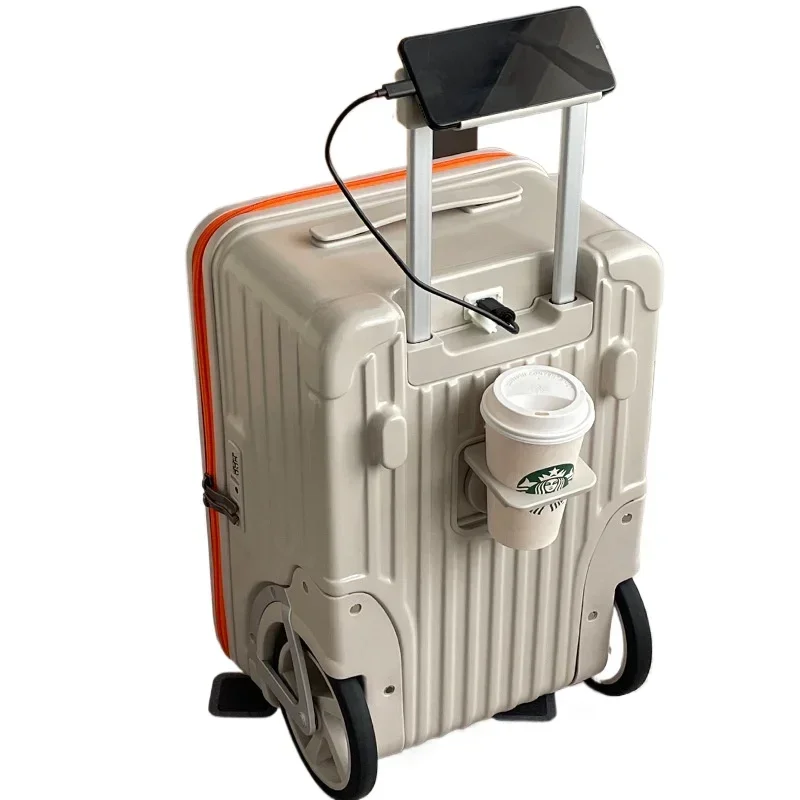 

Side open suitcase oversized wheels large capacity travel trolley case