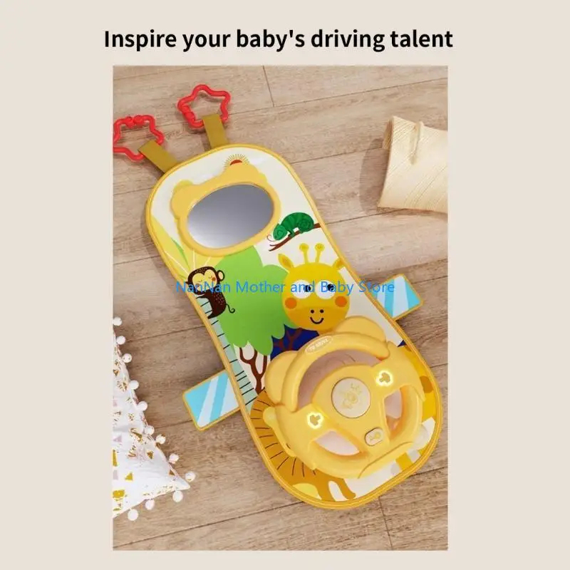 

Electric Steering Wheel Toy Music Mirror Driving Expercing Toy for Kids
