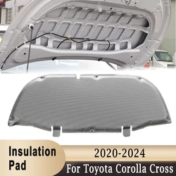 Front Engine Hood Sound Heat Insulation Cotton Pad For Toyota Corolla Cross 2020-2024 Aluminum Foil / Foam Material Mat Cover