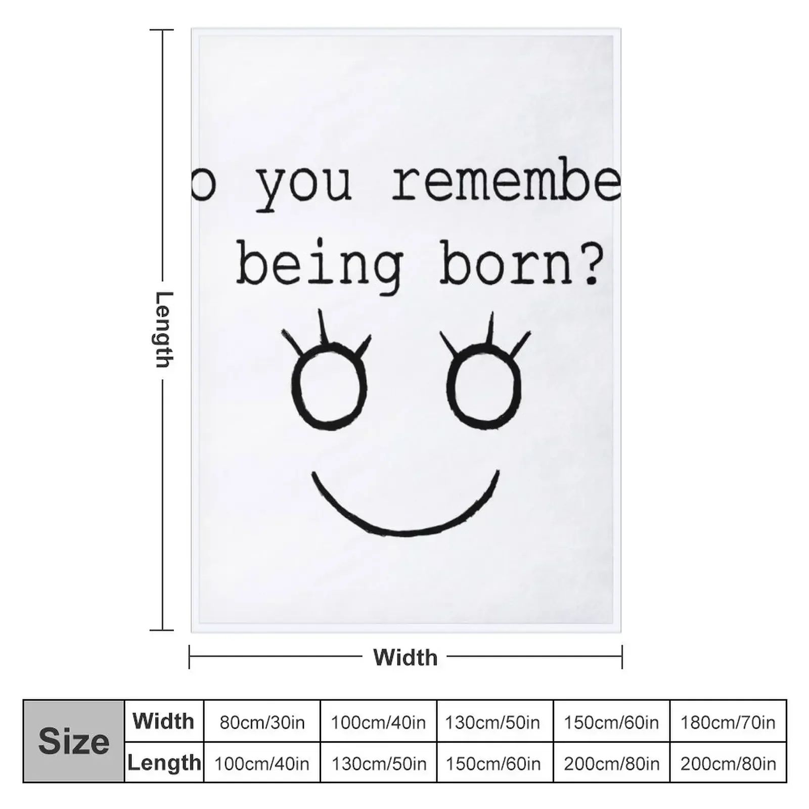 Do you remember being born? Throw Blanket couch cozy soft plush fuzzy picnic outdoor blanket