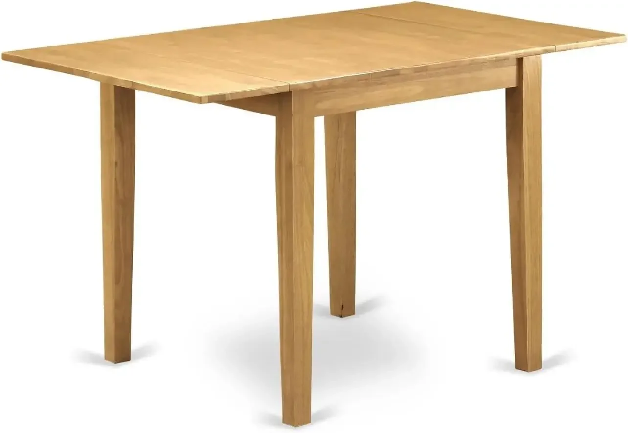 

Norden Dining Rectangle Wooden Table Top With Dropleaf & Stylish Legs, 30x48 Inch, NDT-OAK-T|