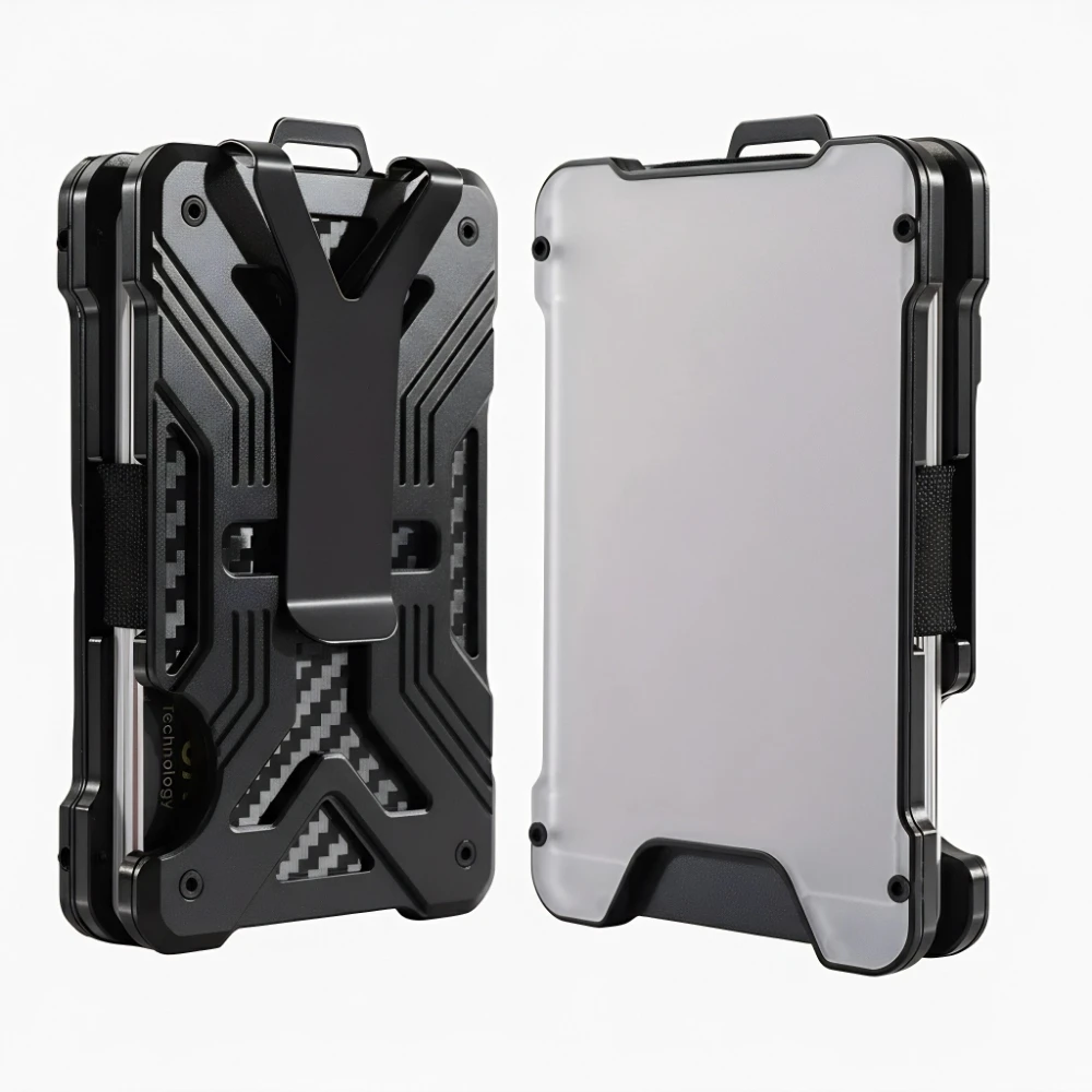 

Тонкий RFID-кошелек | Устойчивый к царапинам, держатель для кредитных карт и зажим для денег, легко снимаемые деньги и карты, кожа из микрофибры, стиль