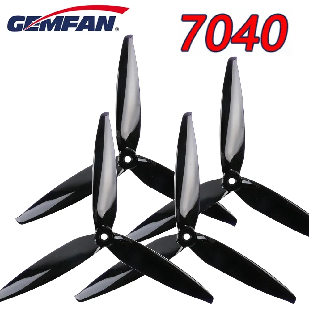 4 قطعة/2 أزواج Gemfan Flash 7040 7 بوصة 3-Blade 7X4X3 PC CW CCW المروحة لنماذج RC إطار متعدد المراوح قطع الغيار #2