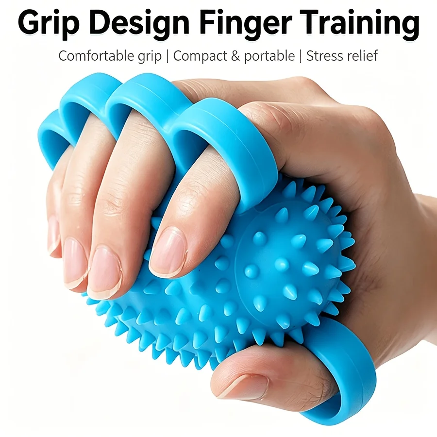 Hand Finger Fitness Training Hedgehog Grip Ball, Cushioned Elastic Squeeze Ball for Hand Grip Strength Workout
