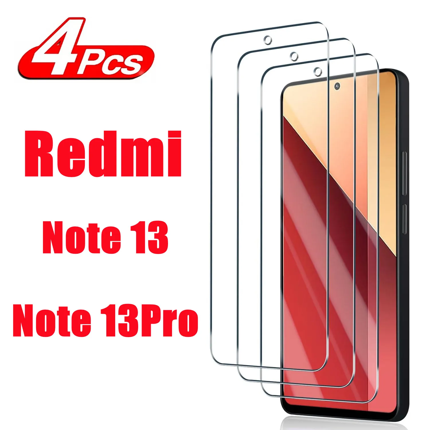 

High definition anti drop tempered film HD+ high-quality Tempered Glass For Xiaomi RedmiNote13 13Pro Screen Protector Glass Film