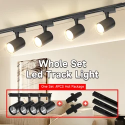 Led Tracks Light Fixture Rail 110-220V COB Ceiling Track Lamp 20W 40W Spotlight Lighting For Clothing Shop Living Room Store