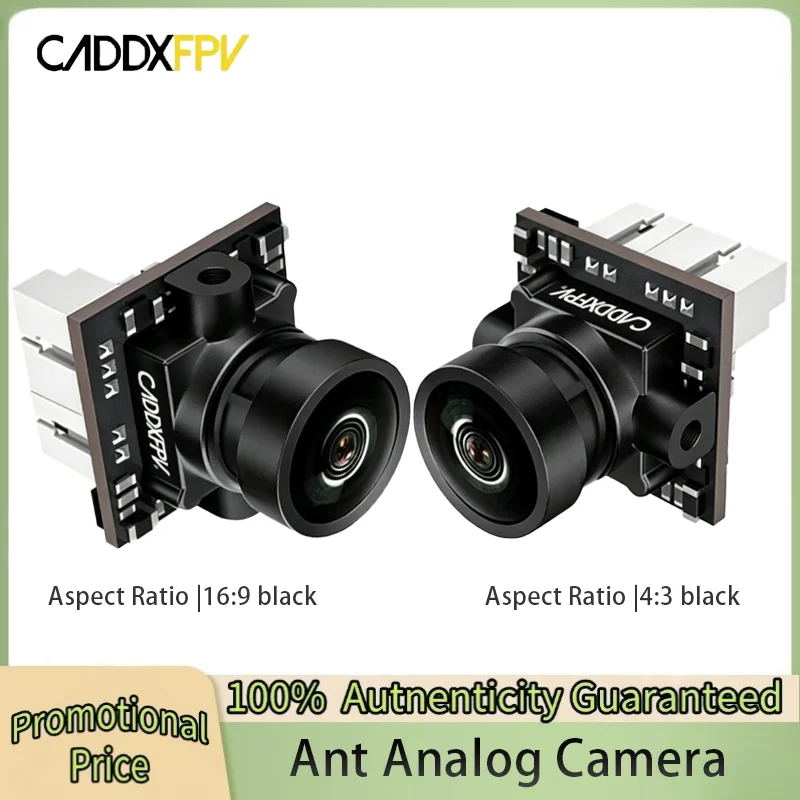 

CADDX ANT LITE FPV CAMERA 1200TVL FOV 165° 4:3/16:9 NTSC/PAL Micro Nano Camera 3.7V-18V 14X14mm 1.7g for FPV Drone