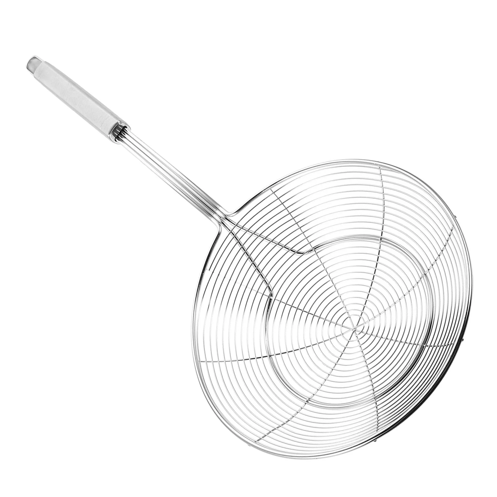 

2pcs Stainless Steel Kitchen Strainer Spoon Deep Frying Oil Filter With Hanging Hole Slotted Soup Ladle For Hot Pot Ramen -