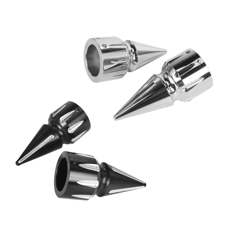 

Aluminum Front Axles Nut Covers Spikes Designs Motorcycle Front Axles Caps Simple Installation for Bikes Motorcycle